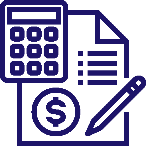 icon of a paper and calculator